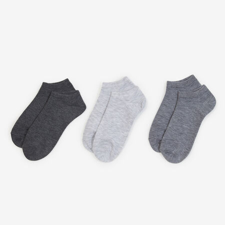 PACK CHAUSSETTES X3 INVISIBLES COURIR : GRIJS