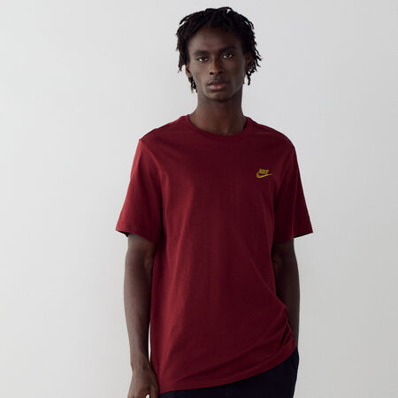 NIKE HOODIE CLUB SMALL LOGO BORDEAUXROOD/WIT HEREN