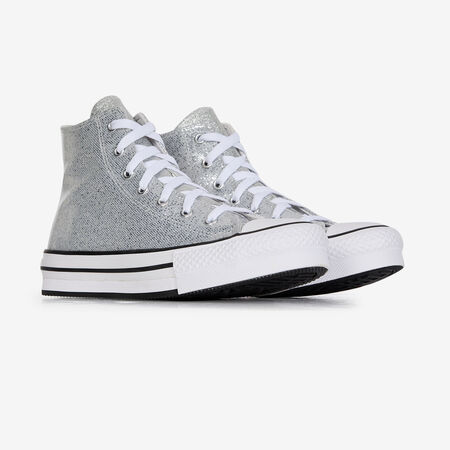 CONVERSE CHUCK TAYLOR ALL STAR LIFT HI ZILVER JUNIOR