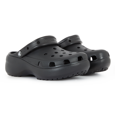 CROCS CLASSIC PLATFORM CLOG ZWART DAMES