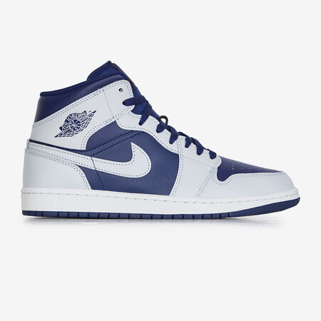 JORDAN AIR JORDAN 1 MID WIT/BLAUW HEREN