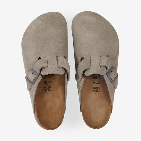 BIRKENSTOCK boston BOSTON SUEDE STONE COIN GRIJS HEREN