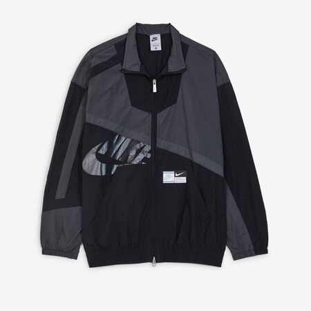 NIKE JACKET TRACKSUIT FZ WVN ZWART/GRIJS DAMES