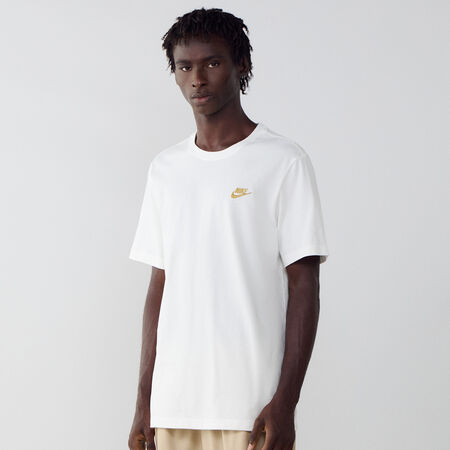 NIKE TEE SHIRT CLUB WIT/GOUD HEREN