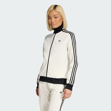 ADIDAS ORIGINALS JACKET FZ CLASSIC ECRU/ZWART DAMES
