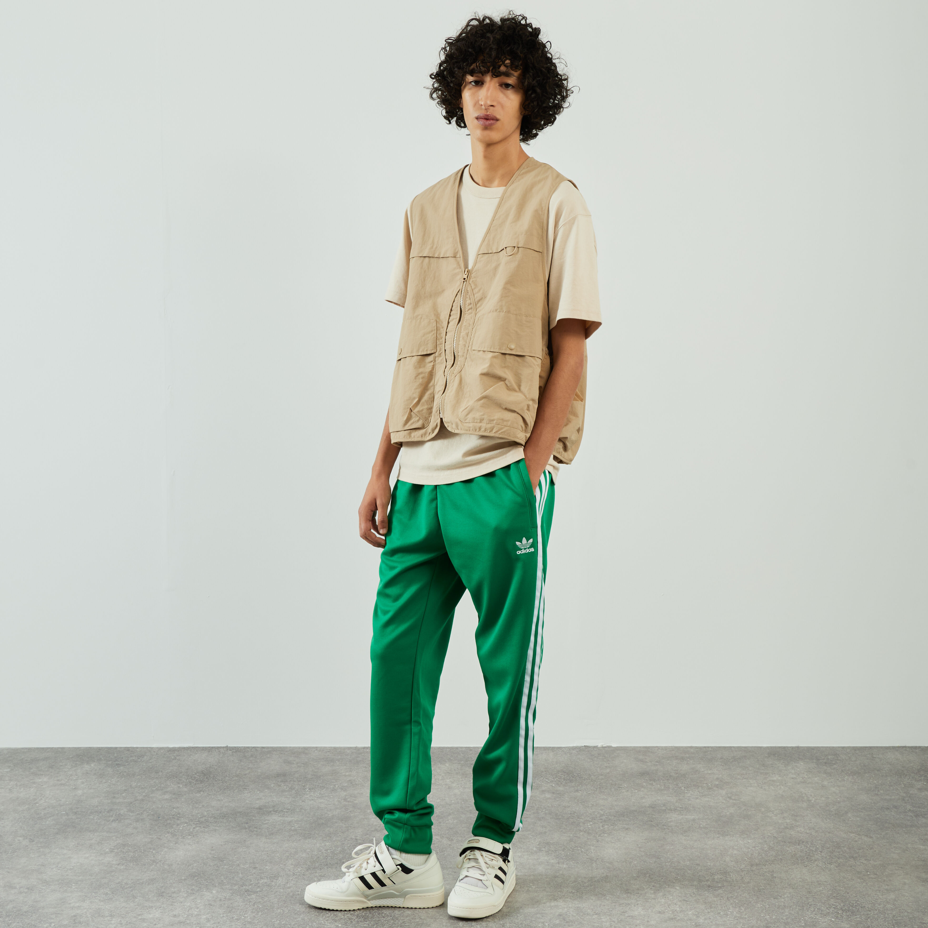 Adidas superstar track pants green outlet