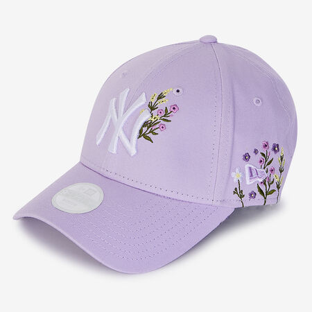 NEW ERA 9FORTY WOMEN NY FLORAL EMBROIDERY LILA/WIT DAMES