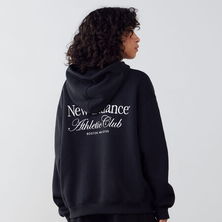 NEW BALANCE HOODIE ATHLETICS CLUB ZWART/WIT DAMES