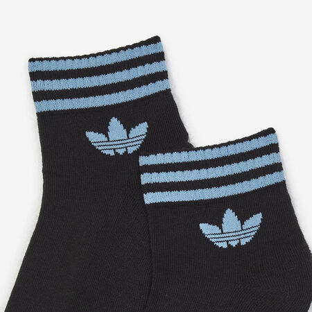 ADIDAS ORIGINALS CHAUSSETTES X3 ANKLE HALF-CUSHIONED ZWART/BLAUW UNISEX
