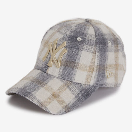 NEW ERA 9FORTY NY PLAID ECRU HEREN
