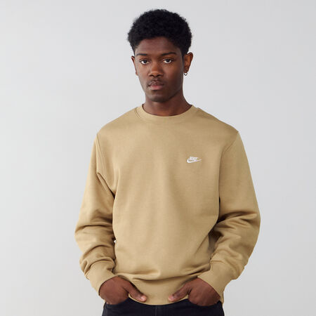 NIKE SWEAT CREW CLUB BEIGE/WIT HEREN