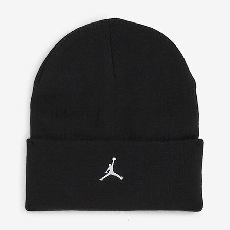 JORDAN FLIGHT ESSENTIAL BEANIE ZWART/WIT HEREN