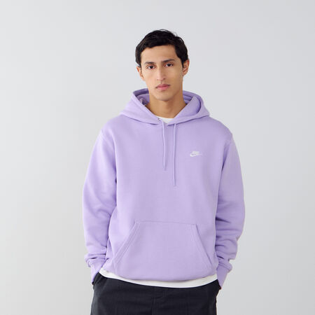 NIKE HOODIE CLUB SMALL LOGO PAARS/WIT HEREN