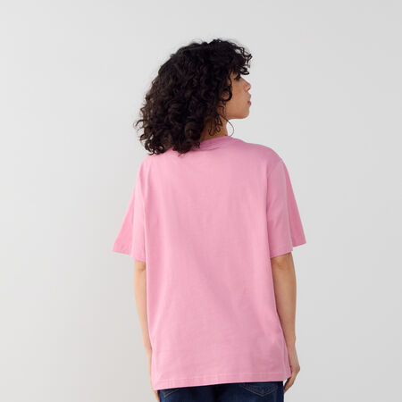 NIKE TEE SHIRT OVERSIZE PHOENIX ESSENTIAL ROZE/WIT DAMES