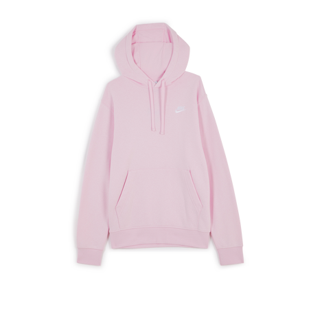 NIKE HOODIE CLUB SMALL LOGO ROZE HEREN
