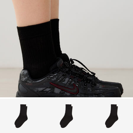 COURIR PACK CHAUSSETTES X3 MID CREW ZWART UNISEX
