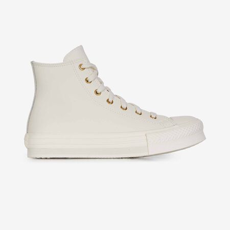 CONVERSE chuck taylor all star CHUCK TAYLOR ALL STAR EVA LIFT HI LEATHE BEIGE/GOUD JUNIOR