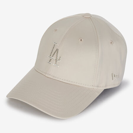 NEW ERA 9FORTY WOMEN LA SATIN RHINESTONE LOGO BEIGE DAMES