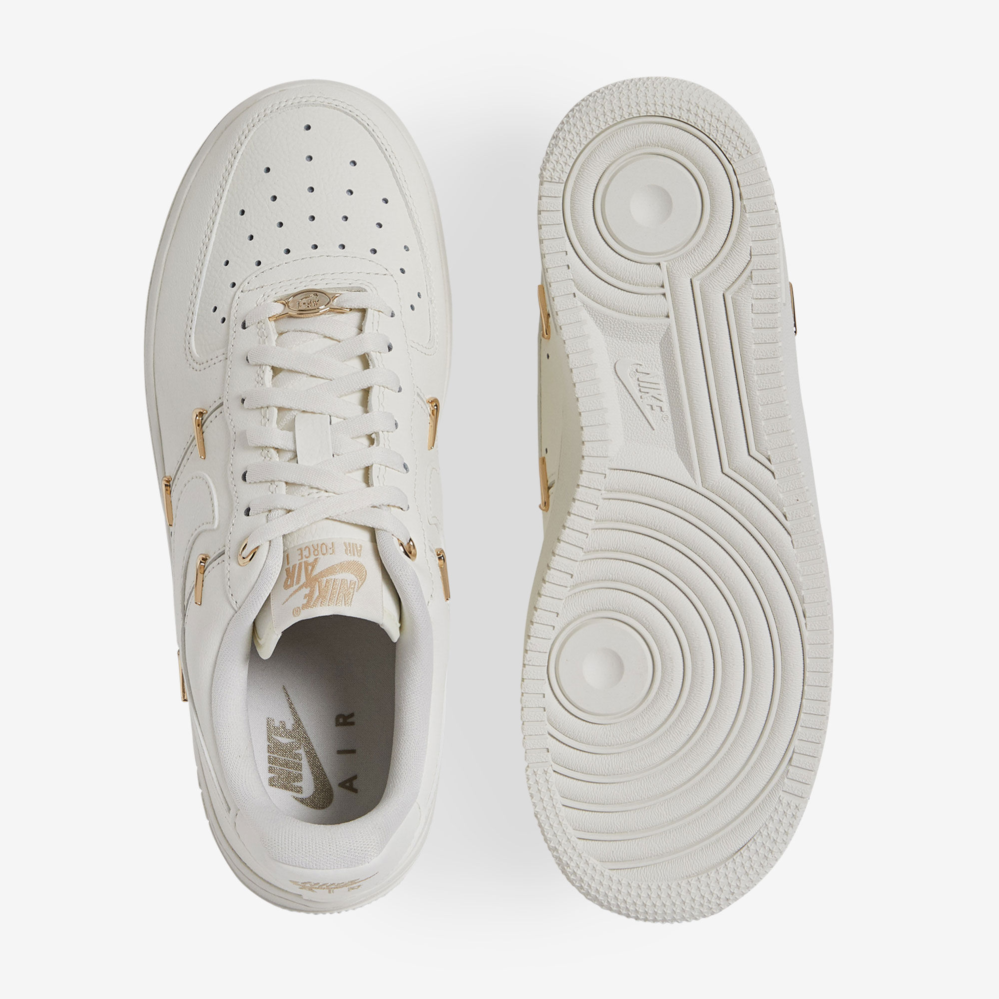 metal swoosh air force 1