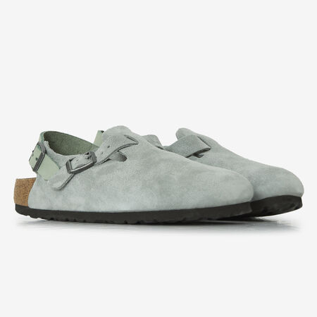 BIRKENSTOCK TOKIO SUEDE PURE SAGE GRIJS DAMES