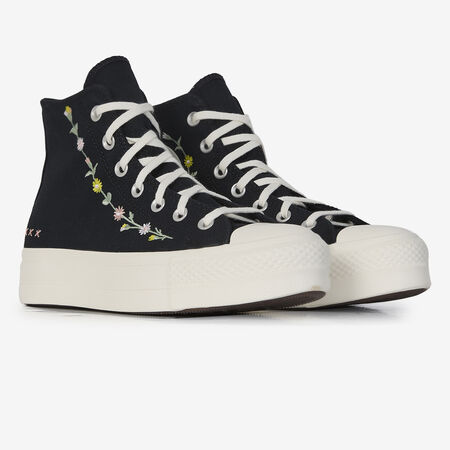 CONVERSE CHUCK TAYLOR ALL STAR LIFT HI ZWART DAMES