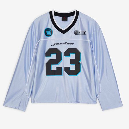 JORDAN TEE SHIRT JERSEY BLAUW/ZWART DAMES