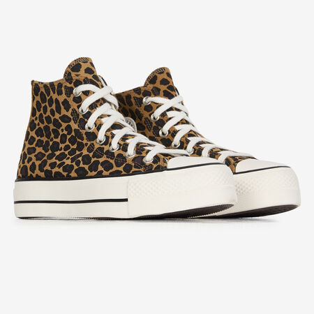CONVERSE chuck taylor all star CTAS HI LIFT LEOPARD BRUIN/ZWART DAMES