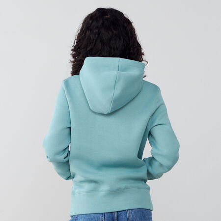 NIKE HOODIE CLUB CENTERED LOGO BLAUW DAMES