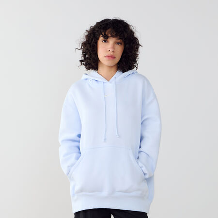 NIKE HOODIE PHOENIX LONG OVERSIZED BLAUW/WIT DAMES
