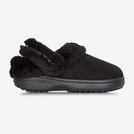 UNFURGETTABLE SUEDED CLOG : ZWART