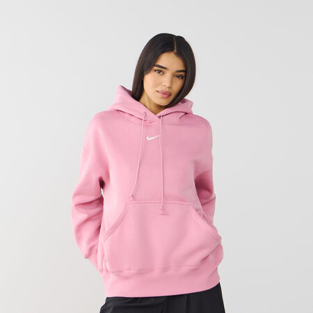 NIKE HOODIE PHOENIX LONG OVERSIZED ROZE/WIT DAMES