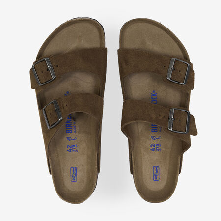 BIRKENSTOCK ARIZONA SUEDE DARK TEA BRUIN HEREN