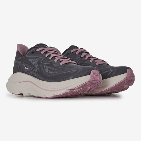 HOKA CLIFTON 10 ZWART/ROZE DAMES