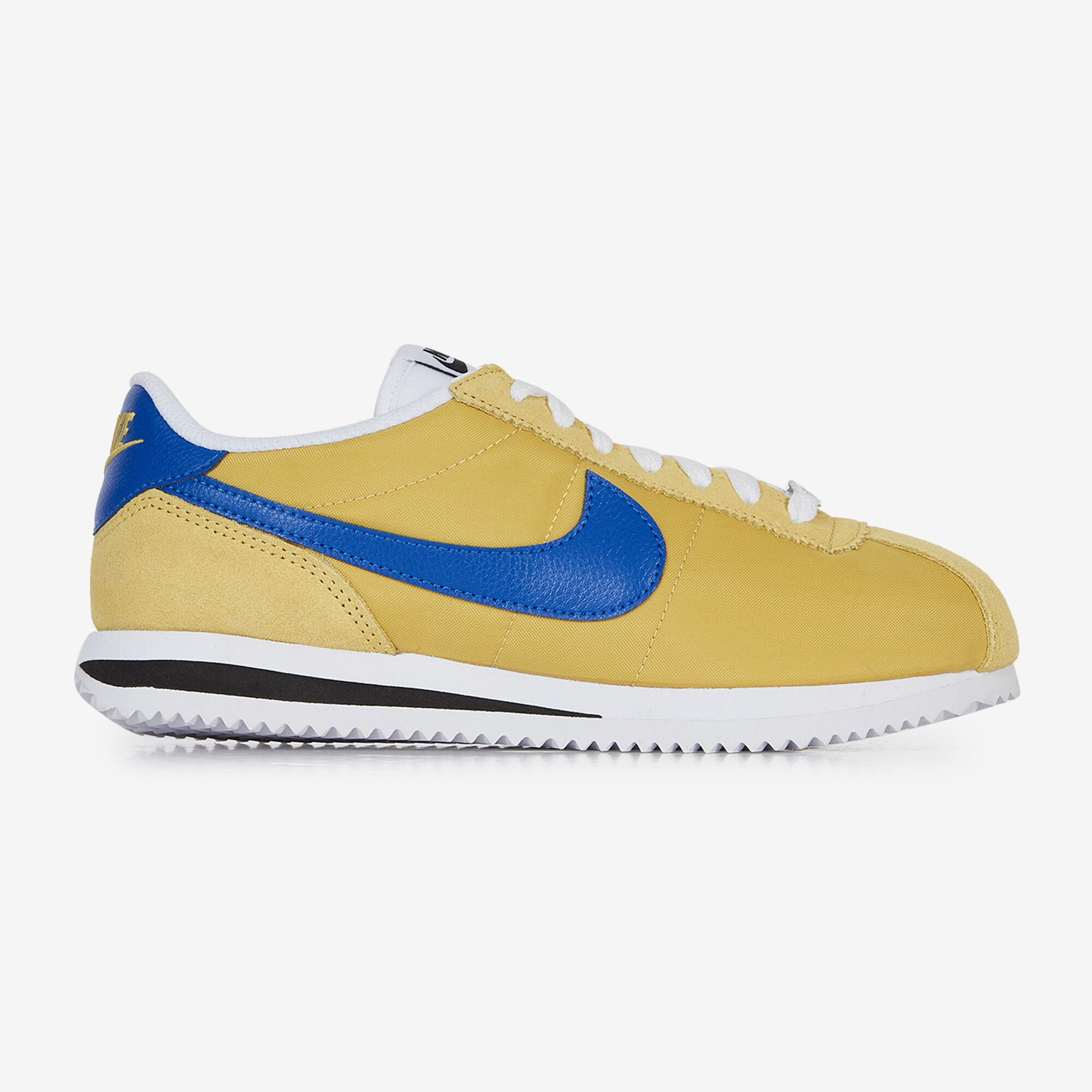 NIKE CORTEZ NYLON GEEL BLAUW SNEAKERS DAMES Courir