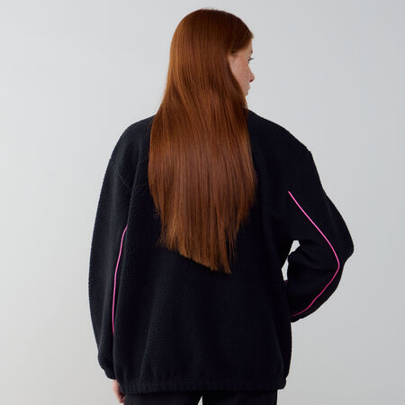 NIKE JACKET FZ SHERPA ZWART/ROZE DAMES