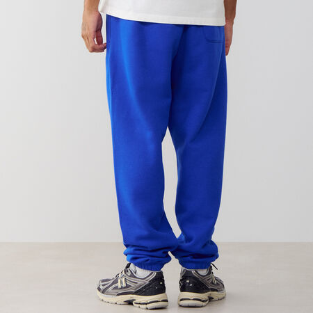 NEW BALANCE PANT JOGGER SMALL LOGO BLAUW/WIT HEREN