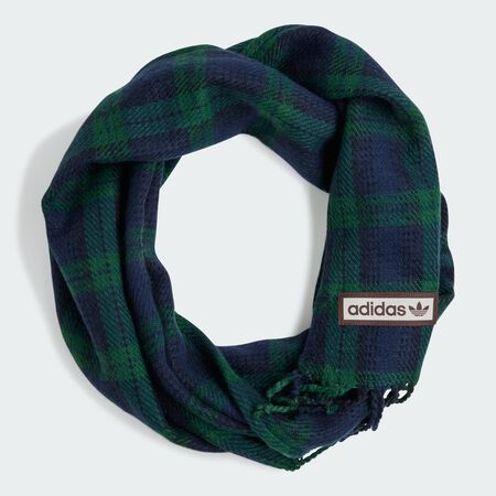 ADIDAS ORIGINALS Écharpe Tartan Night Indigo / Collegiate Green UNISEX