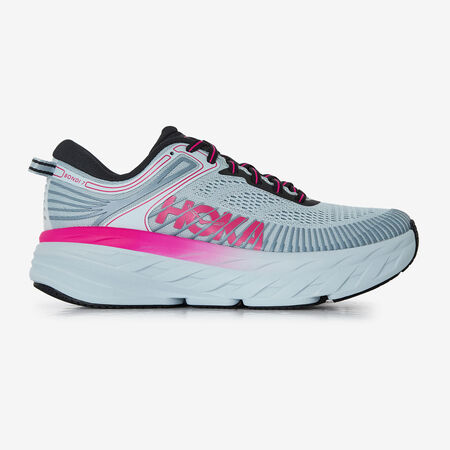 HOKA BONDI 7 GRIJS/ROZE DAMES