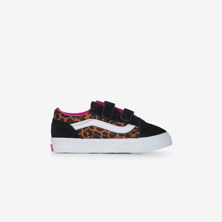 VANS old skool OLD SKOOL V LEOPARD ZWART/ROZE BABY
