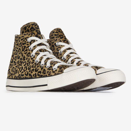 CONVERSE chuck taylor all star CTAS HI PONY HAIR LEOPARD BRUIN/ZWART DAMES