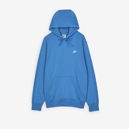 NIKE HOODIE CLUB SMALL LOGO BLAUW/WIT HEREN