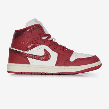 JORDAN AIR JORDAN 1 MID SE WIT/ROOD DAMES