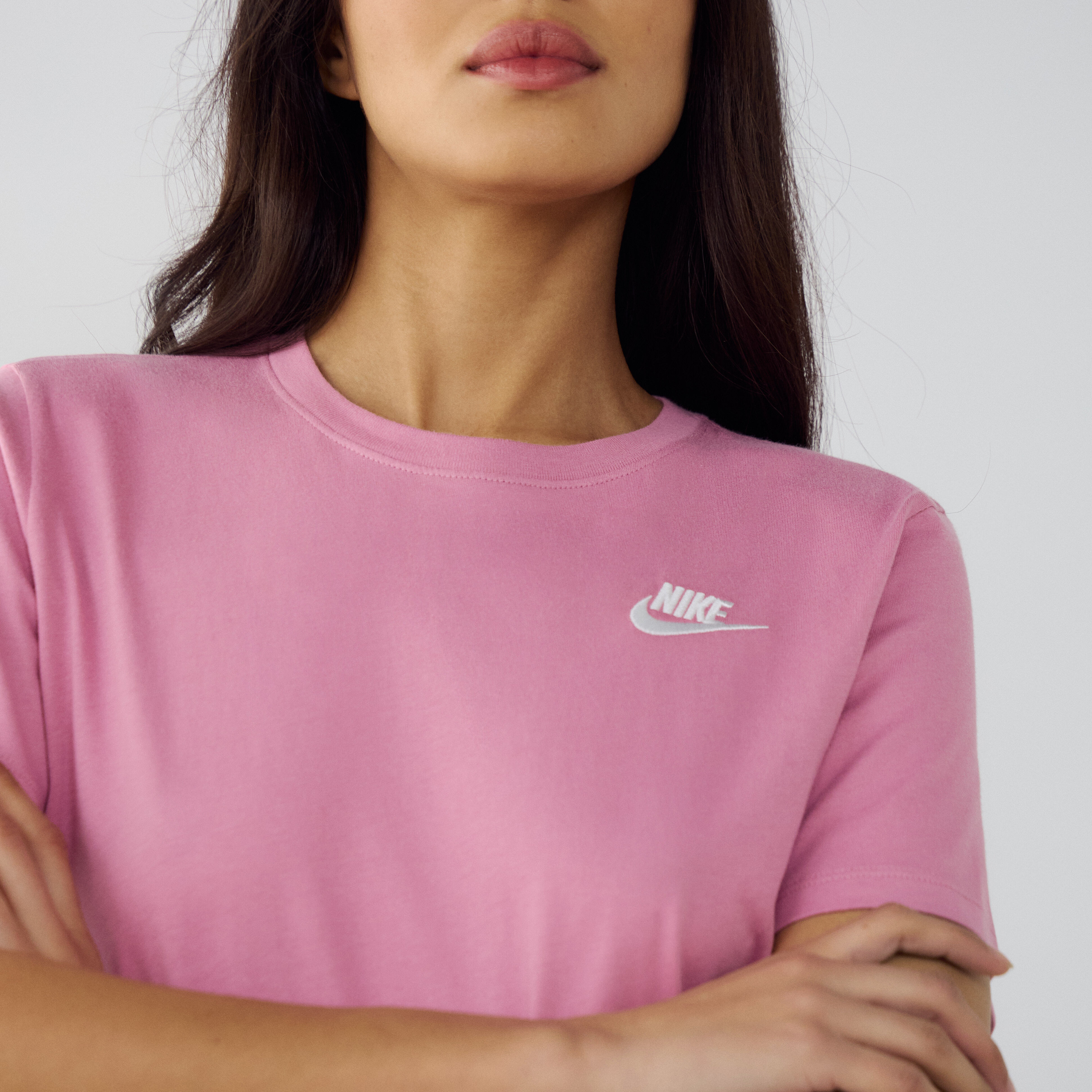 blush pink nike shirt