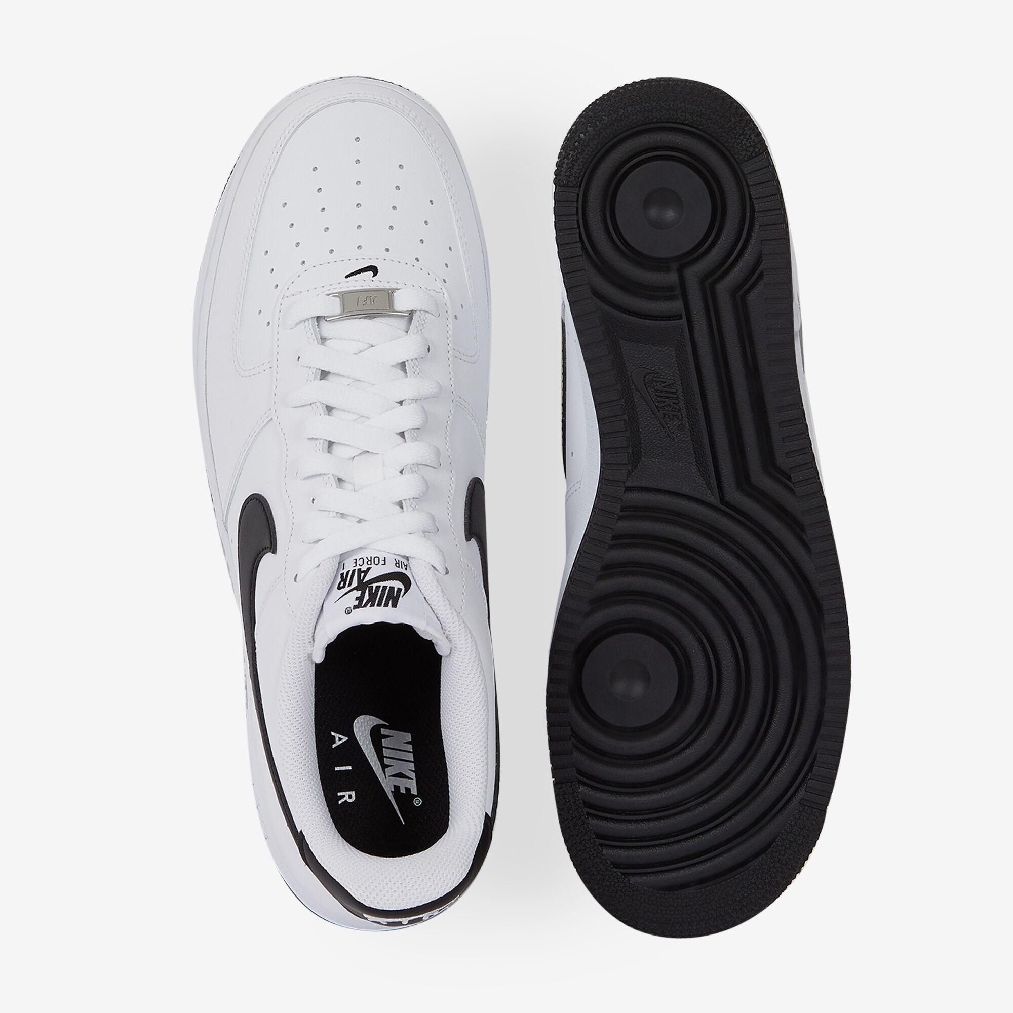 Nike airforce wit met zwart store