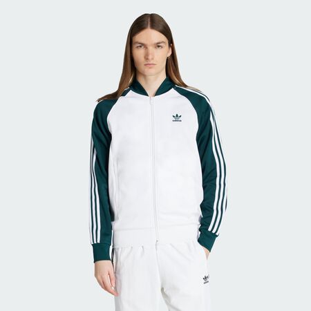ADIDAS ORIGINALS JACKET FZ SUPERSTAR WIT/GROEN HEREN