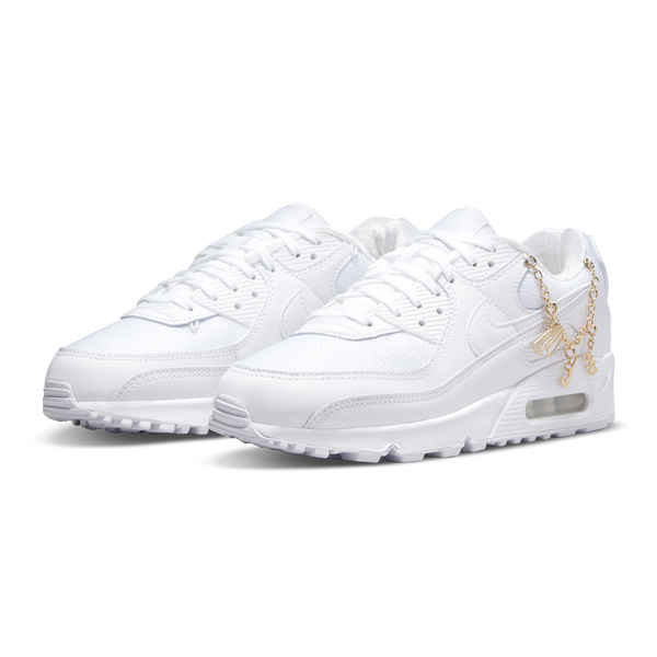 Nike air max 90 wit goud sales