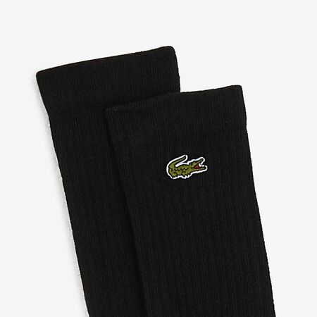LACOSTE CHAUSSETTES X3 CREW LOGO ZWART HEREN