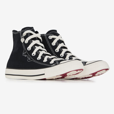 CONVERSE CHUCK TAYLOR HI LOVE ZWART/WIT DAMES