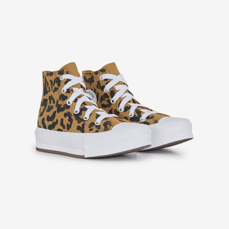 CONVERSE chuck taylor all star CHUCK TAYLOR EVA LIFT HI LEOPARD BRUIN/ZWART KIND