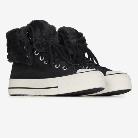 CONVERSE chuck taylor all star CTAS FOLD-OVER LIFT ZWART DAMES